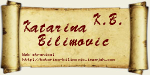 Katarina Bilimović vizit kartica